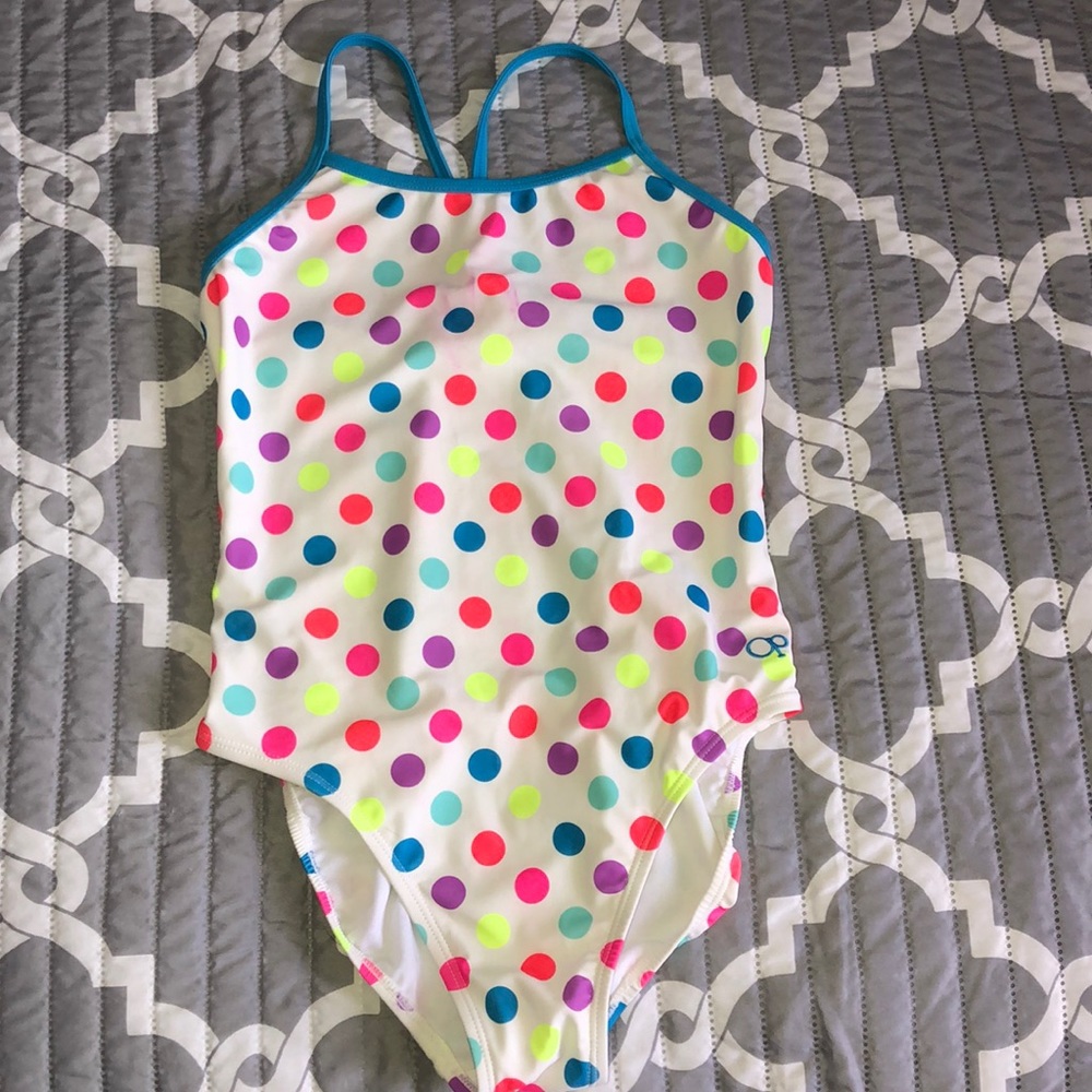 OP Girls Polka Dot One Piece Bathing Suit